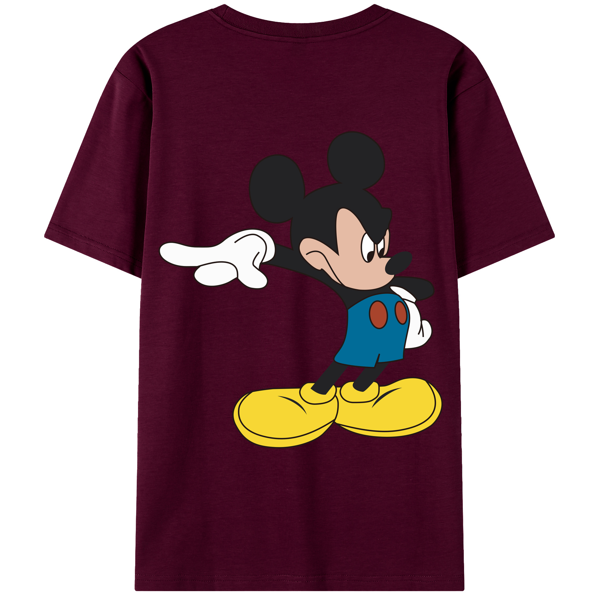 （画像用） ミッキーマウス Mickey Mouse レディース半袖Tシャツ(バックプリント)